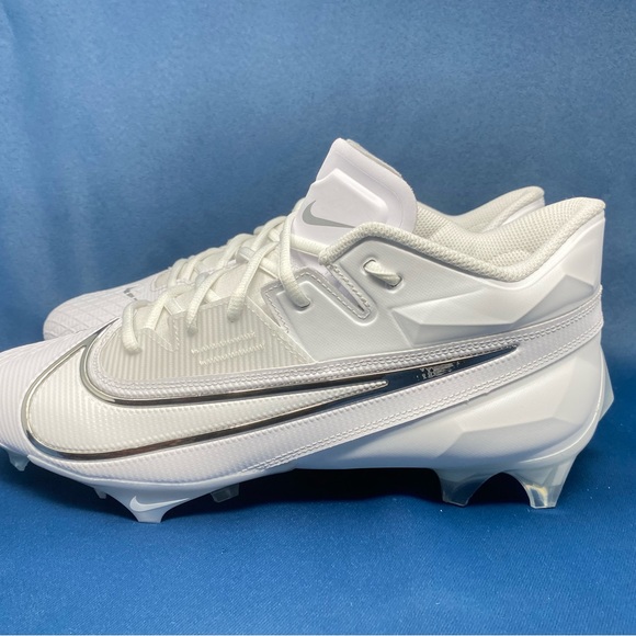 Nike Vapor Edge Elite 360 2 White Silver Football Cleats (DA5457-100) Mens Sz 11 - Picture 6 of 8